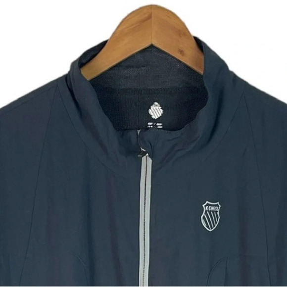 B13 Mens K-Swiss Tennis Brand Full Zip Performance Athletic Gym Jacket XXL - Picture 3 of 6